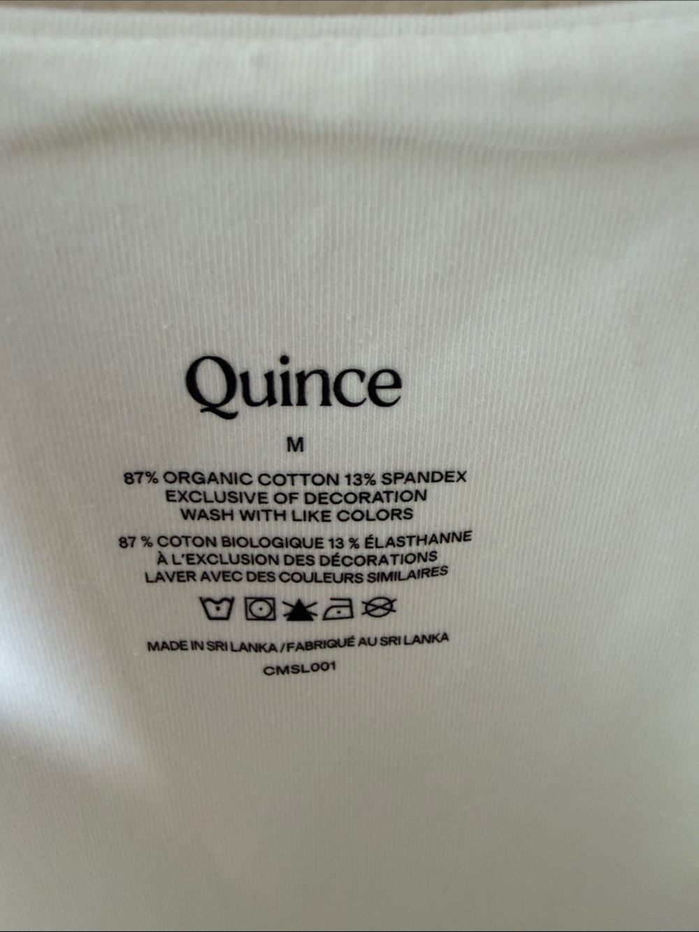 Quince Stretch Cotton Jersey Square Neck Tank Bodysuit Size M - Picture 5 of 5